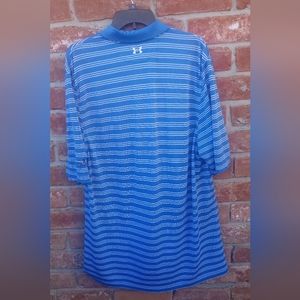 Under Armour Polo Light wear loose afit a stripped shirt XL Mens